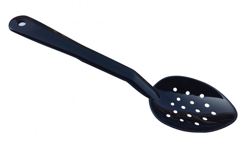 13-inch Black Polycarbonate Perforated Serving Spoon 1 13-inch Black Polycarbonate Perforated Serving Spoon